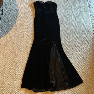 Black velvet bridesmaid dress size 10